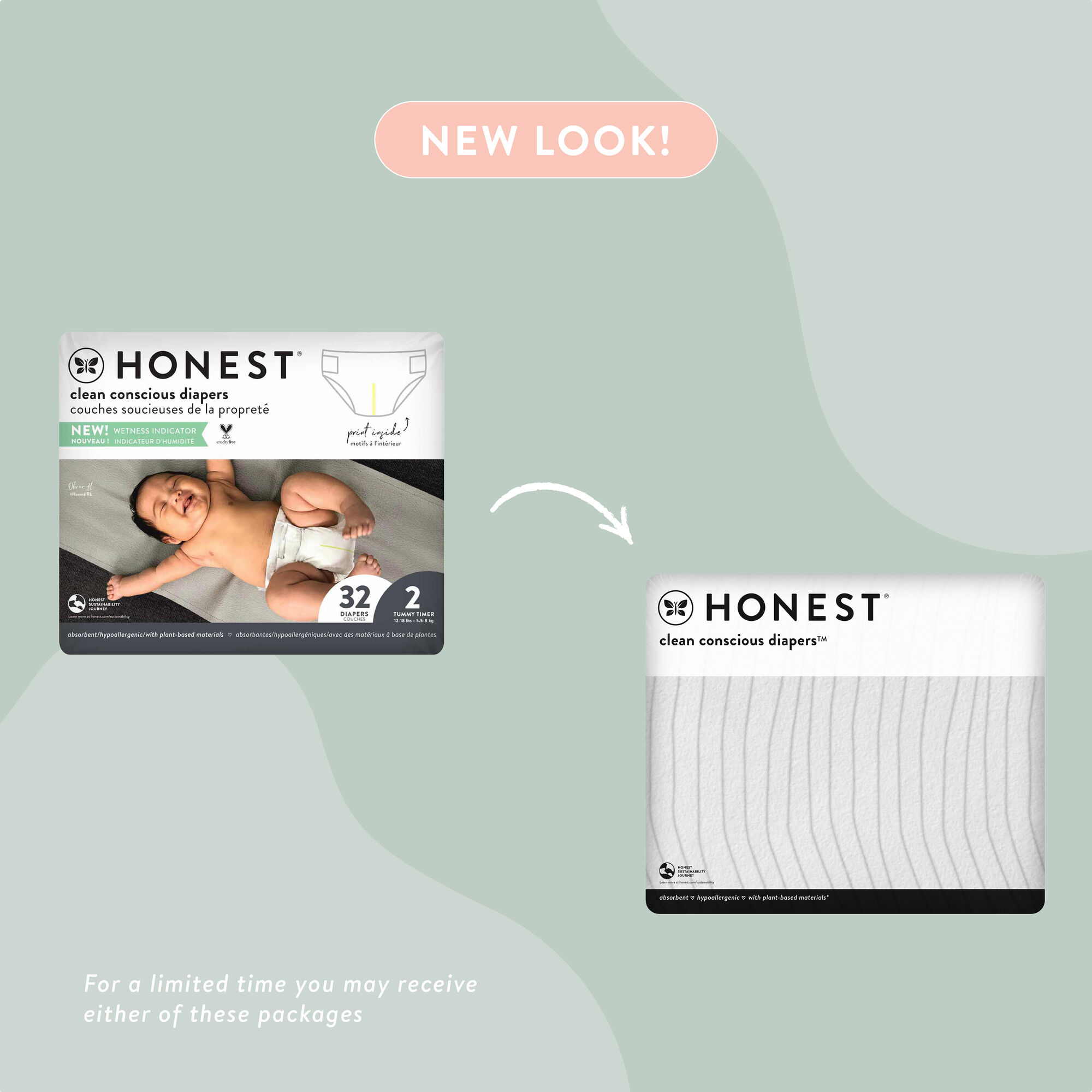 White clearance honest diapers